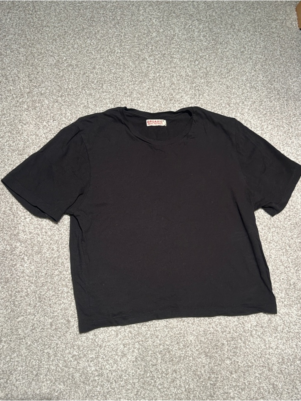 Organic John Patrick Basic Black Crop Tee